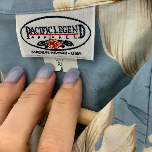 Vintage 90s hibiscus floral Hawaiian shirt XL - Picture 3 of 3